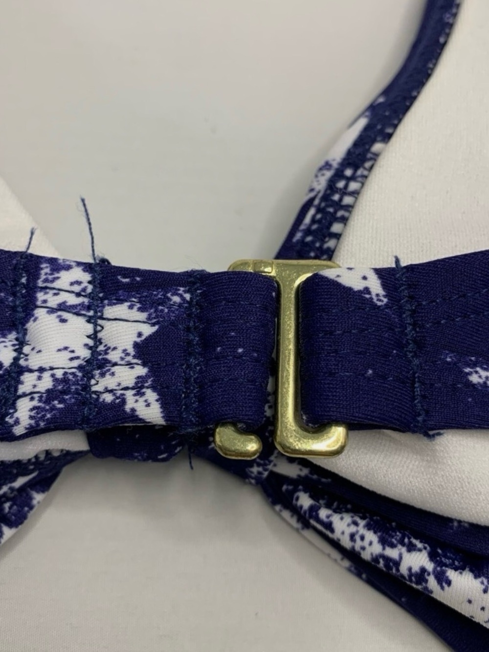 Xhilaration Navy Star Tie-Front Bikini Top - Picture 7 of 8